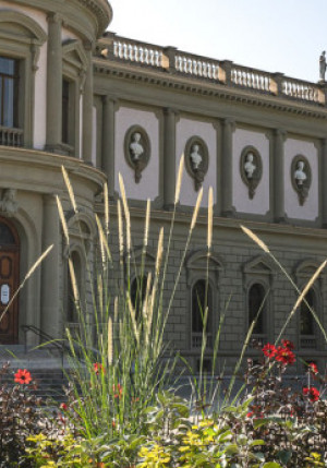 Photo qui représente la façade du musée Ariana à Genève. Cette photo a été prise par Boris Dunand.